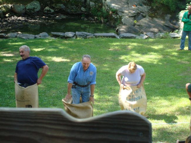 Roger sack race